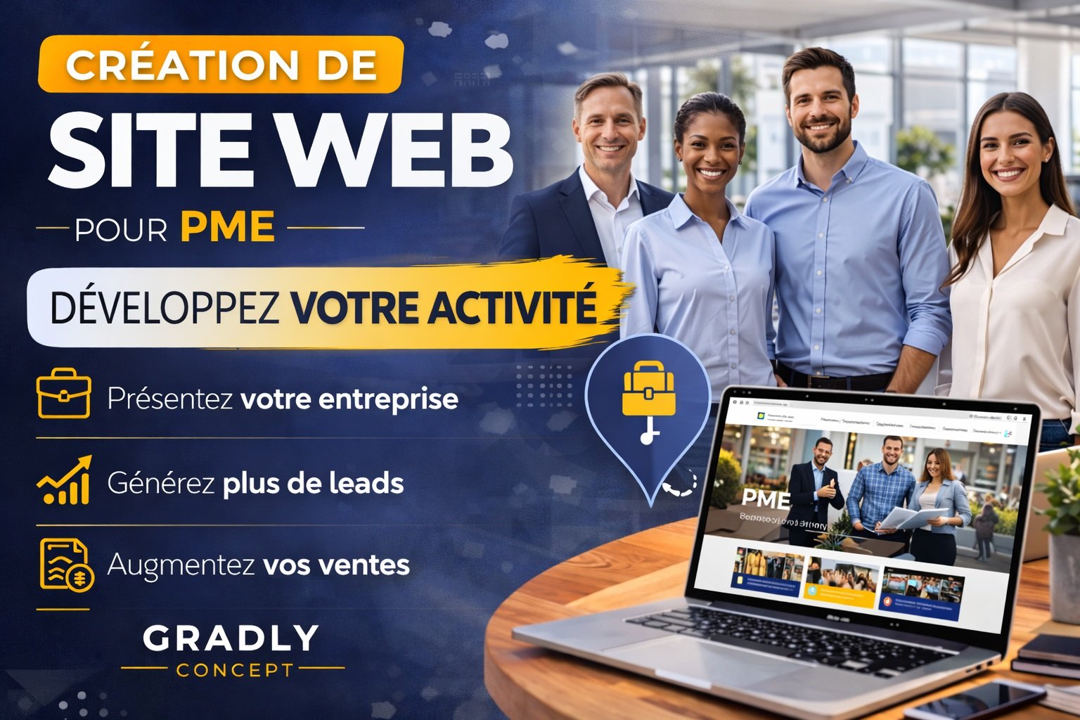 création site web PME – exemple de site internet pour PME réalisé par Gradly Concept