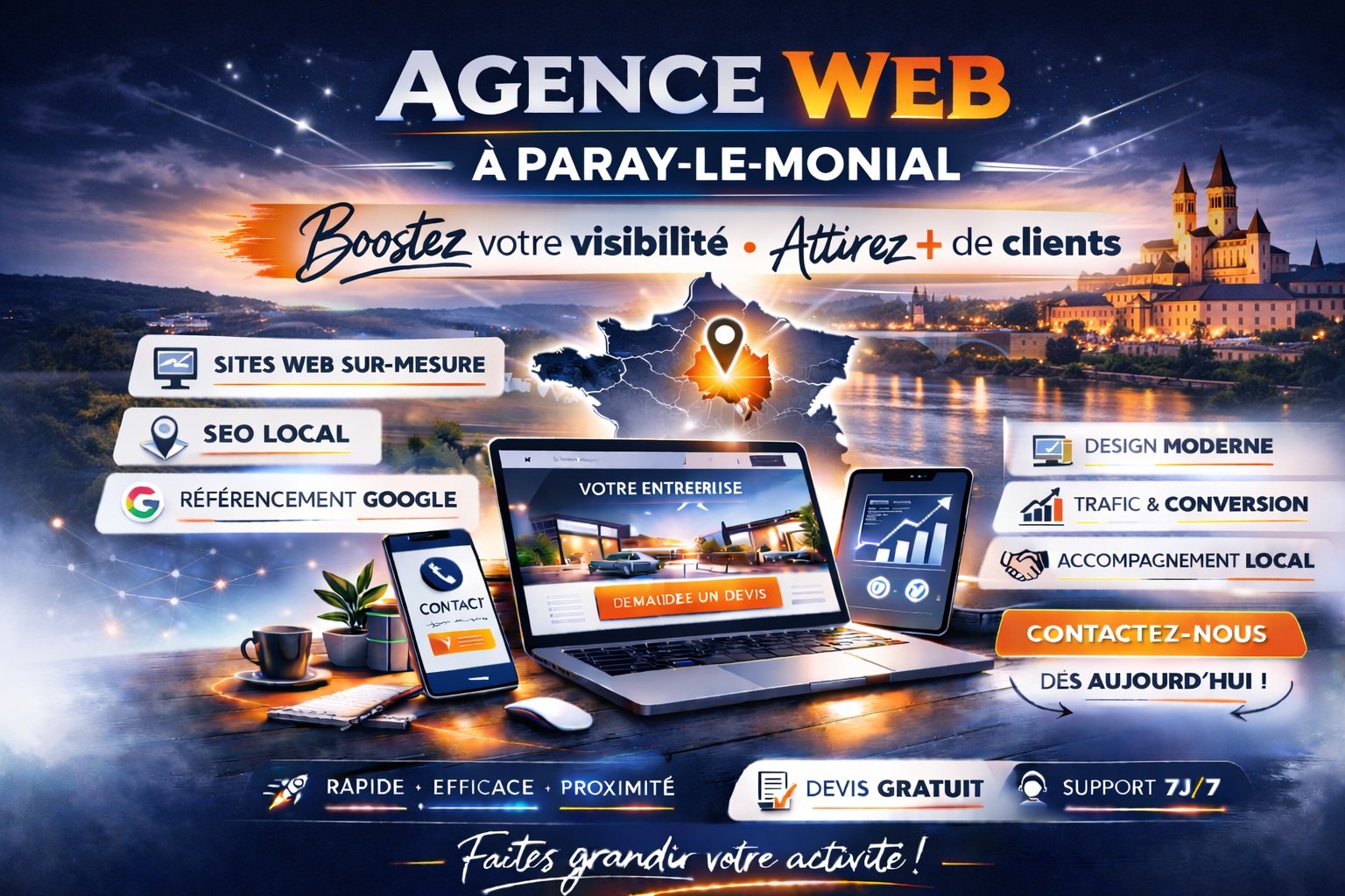 agence web Paray-le-Monial – création de site internet pour artisans et PME par Gradly Concept