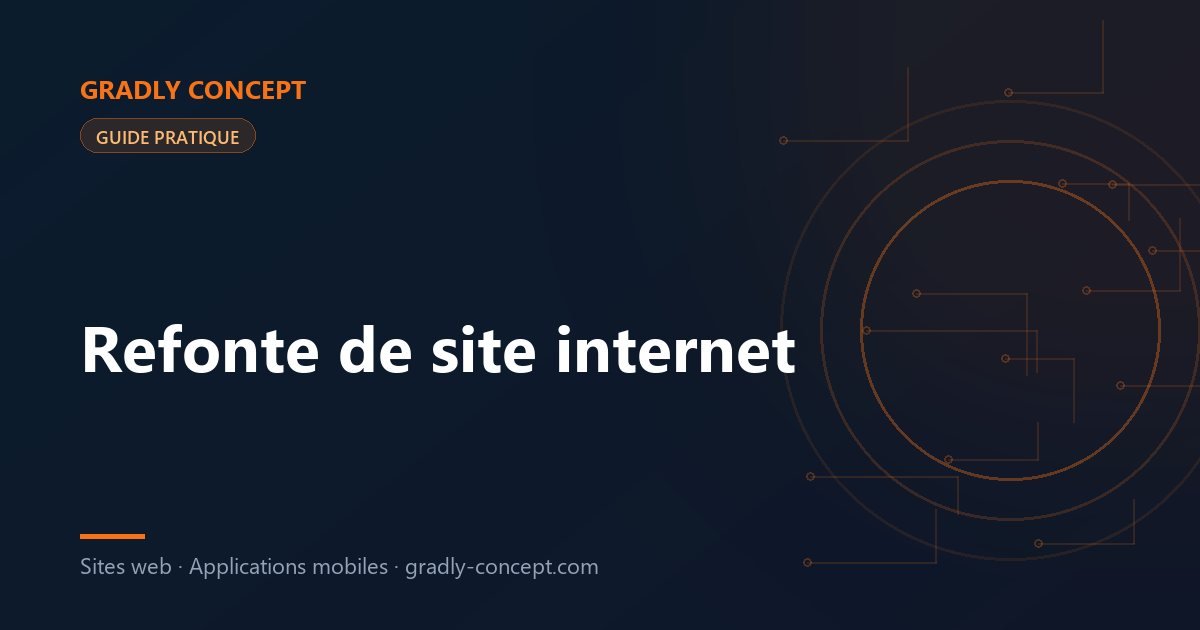 refonte de site internet — modernisation d'un site daté en site rapide et responsive par Gradly Concept